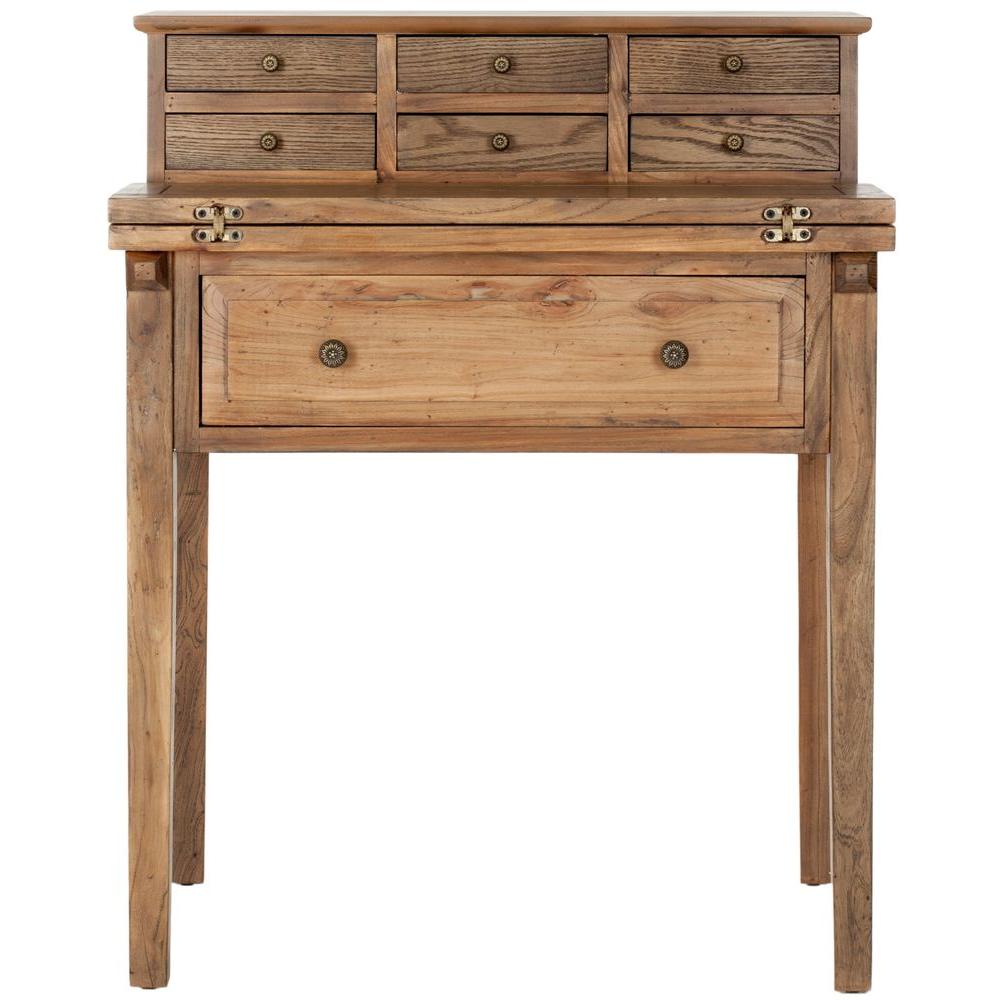 Safavieh Abigail Fold Down Desk Desks Compare S At Nextag Safavieh Abigail Oak Brown Desk With Drawers