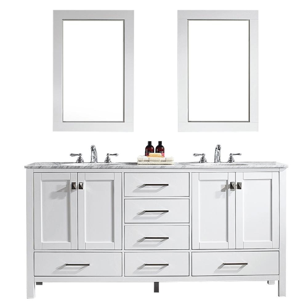 Vinnova Gela 72 In W X 22 D 35 H Vanity White With Vinnova Gela 72 In W X 22 D 35 H