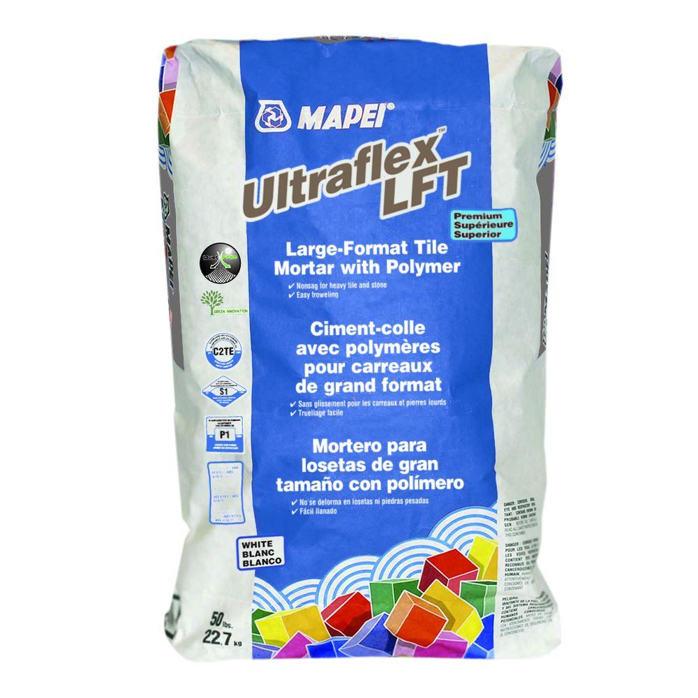 Mapei 50 Lb Ultraflex Lft White Mortar 11350000 The Home Depot