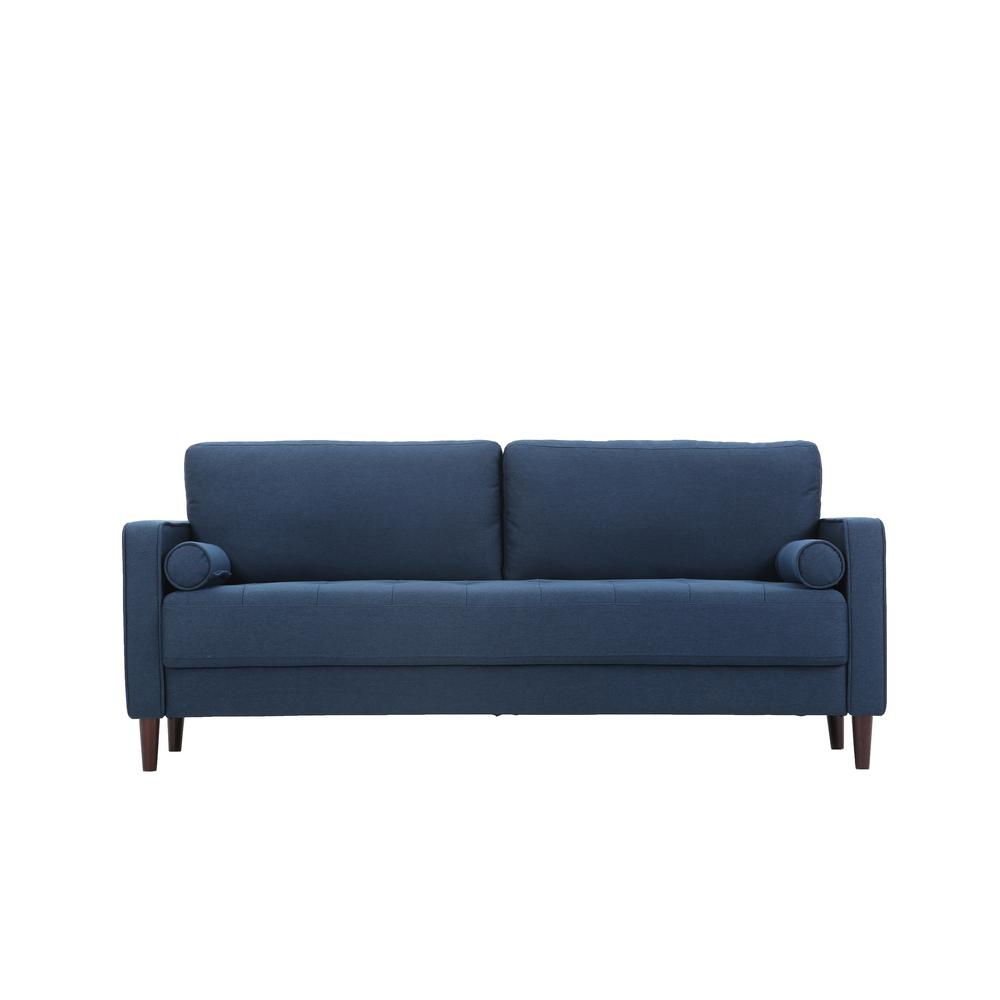 Navy Blue Sofas Loveseats Living Room Furniture The Home Depot Lillith Mid Century Modern Sofa In Navy Blue