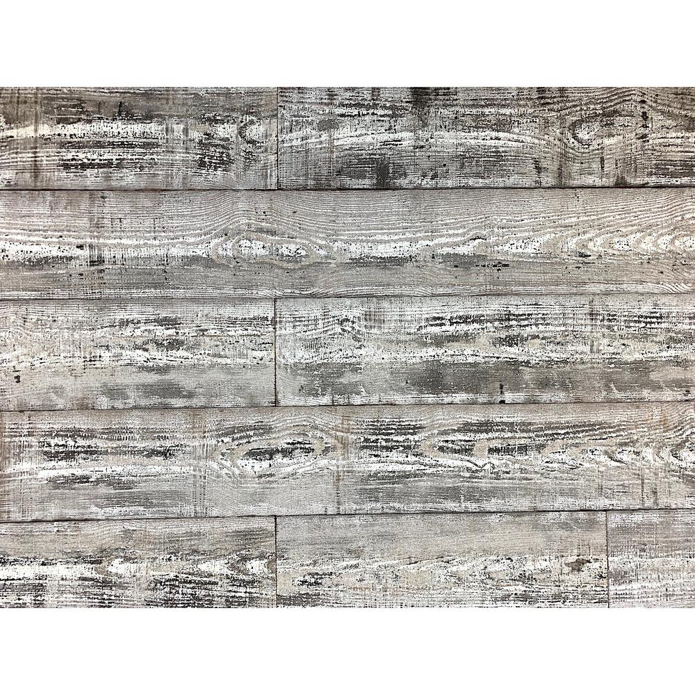 Easy Planking Thermotreated 1/4 in. x 5 in. x 4 ft. White/Black Barn