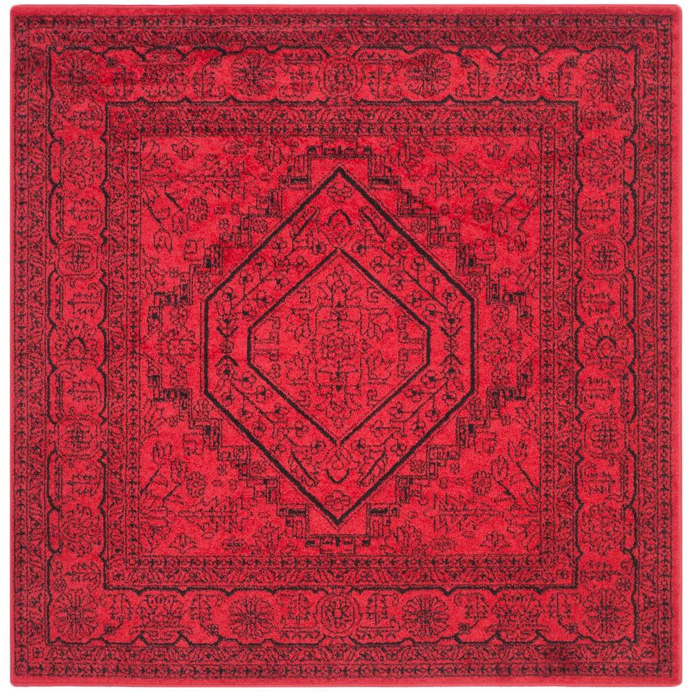 Safavieh Adirondack Red/Black 4 ft. x 4 ft. Square Area RugADR108F4SQ