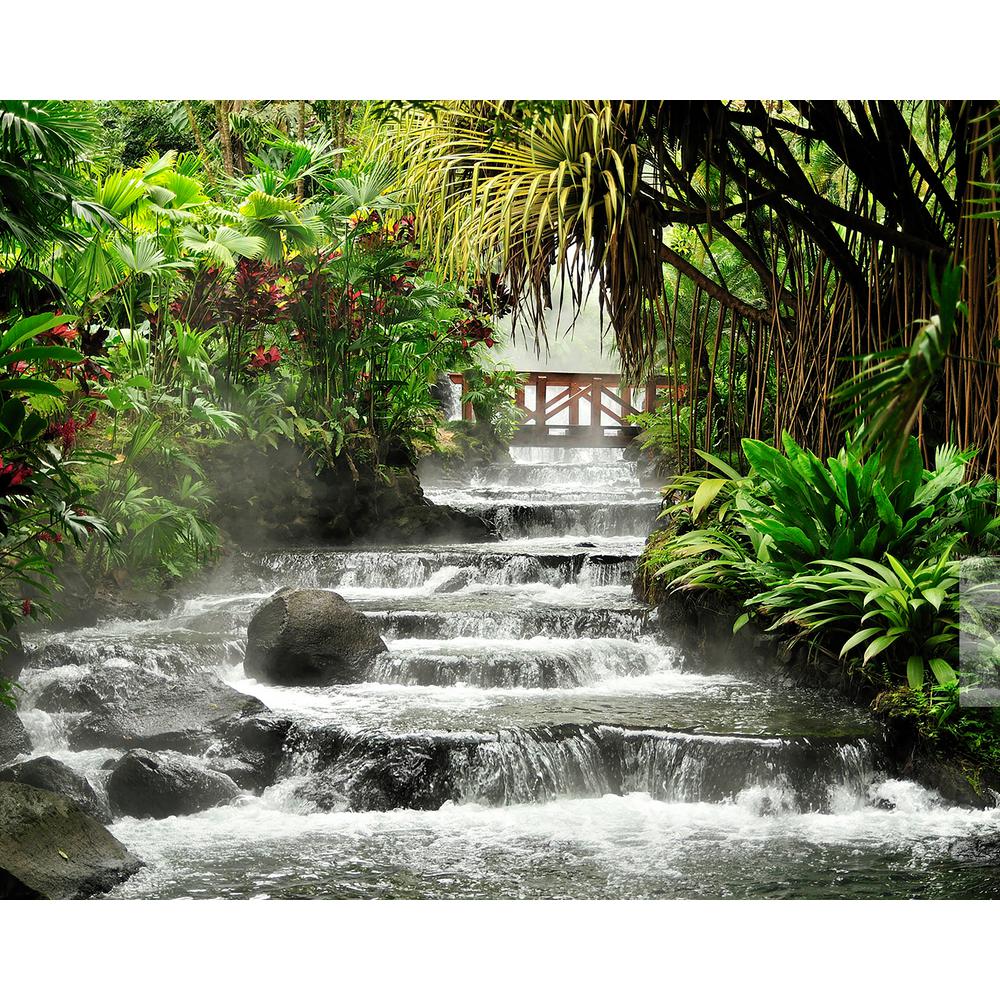 Brewster Tranquil Waterfall Wall Mural Wr The Home Depot