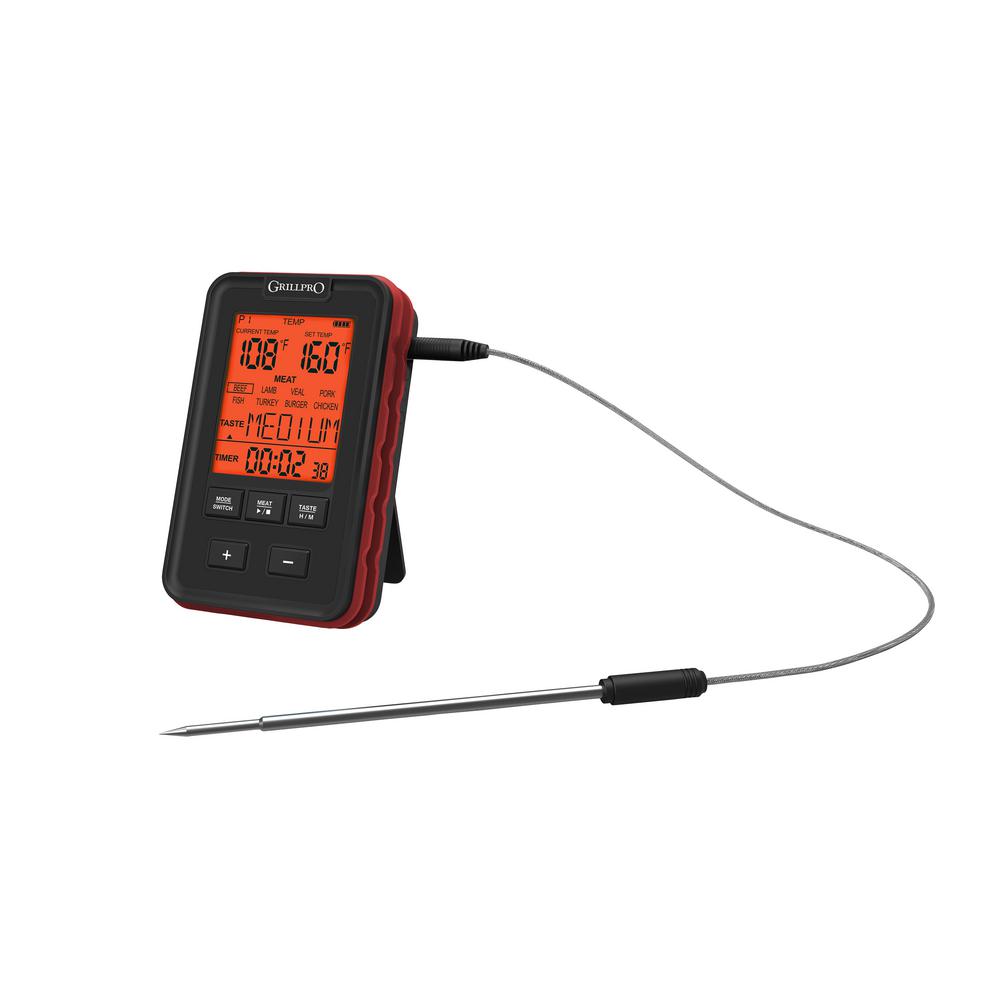 GrillPro Digital Side Table Thermometer with Probe-13925 - The Home Depot