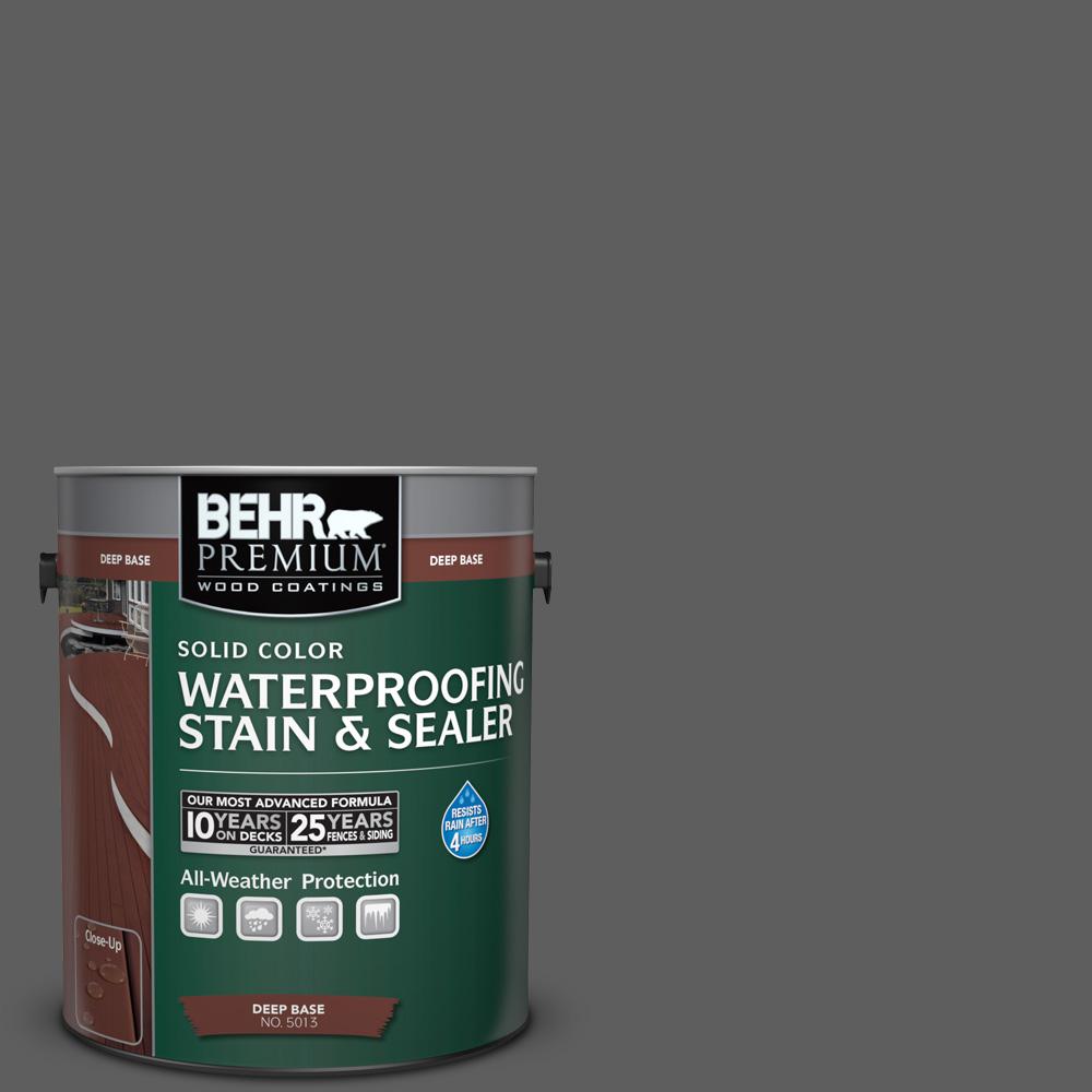 Behr Premium 1 Gal N520 6 Asphalt Gray Solid Color Waterproofing More Like This