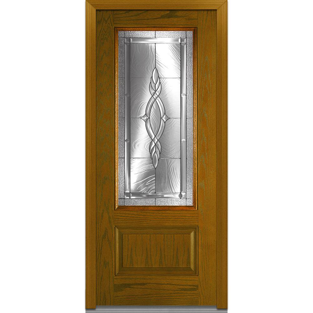 MMI Door 36 in. x 80 in. Brentwood LeftHand 3/4 Lite 1Panel Classic