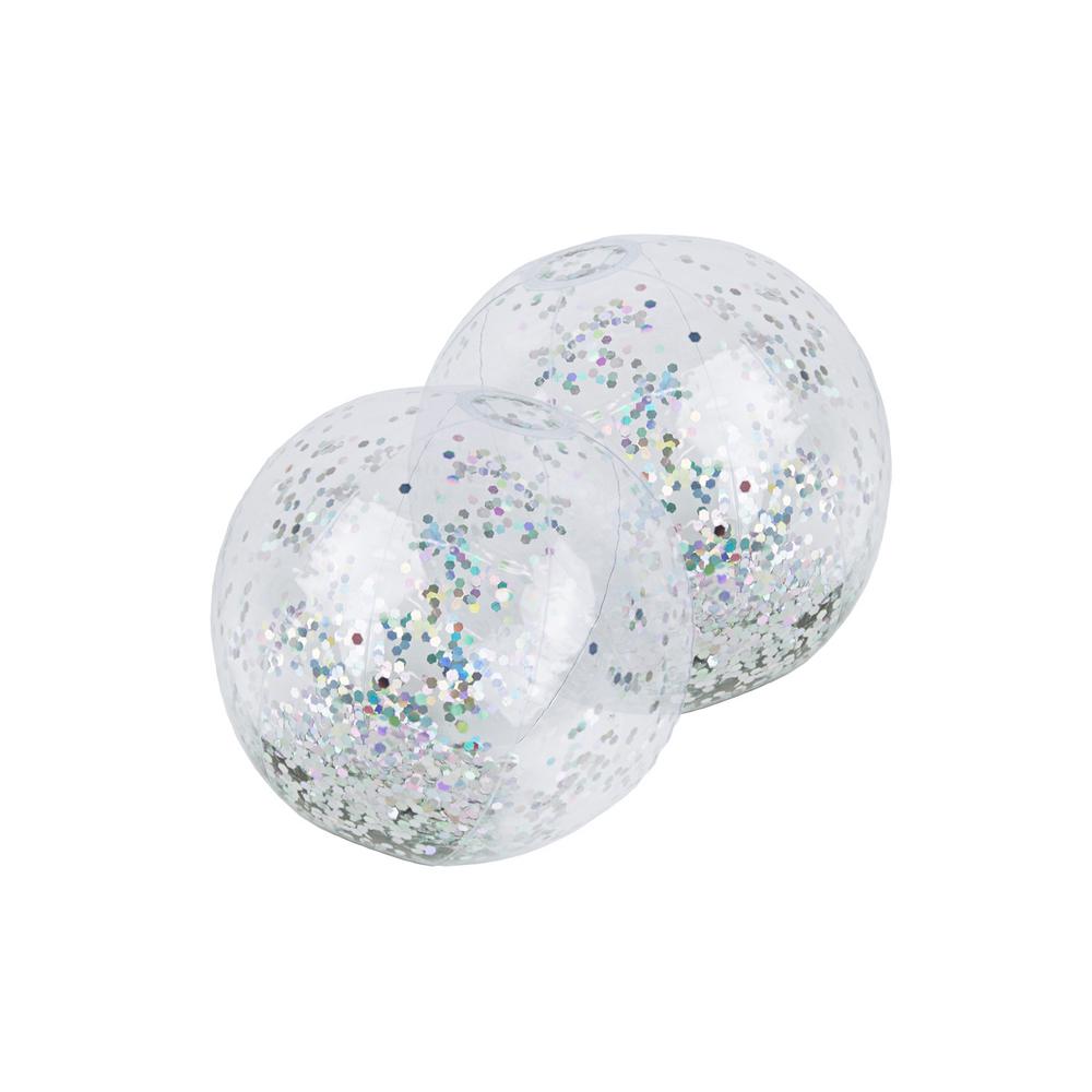 glitter filled beach ball