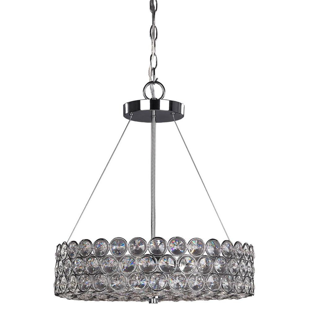 CANARM Alice 3Light Chrome Crystal ChandelierRICH104B03CH17  The Home Depot