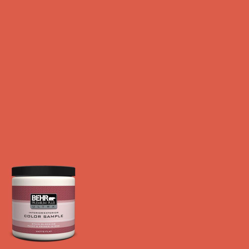 Behr Premium Plus Ultra 8 Oz P180 6 Pimento Matte Interior P180 6 Pimento Matte Interior Exterior Paint And Primer In One Sample