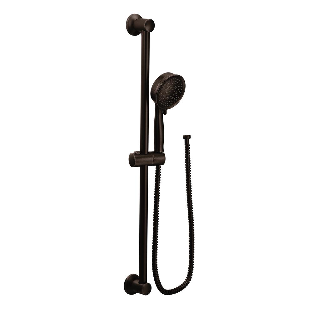 Bronze Shower Systems Bathroom Faucets The Home Depot 4 Spray Eco Performance Handheld Hand Shower With Slide Bar In Oil Rubbed Bronze