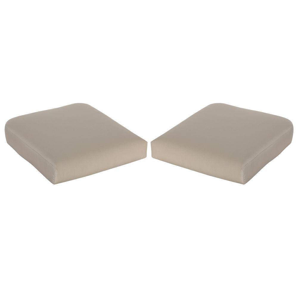 Hampton Bay Mill Valley Pair Patio Replacement Seat Pads for the Mill