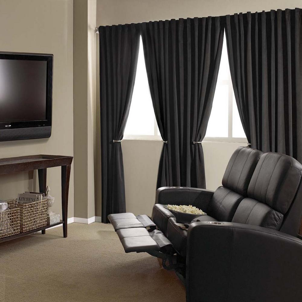 Absolute Zero Bradley Total Blackout Window Curtain Panel In Black