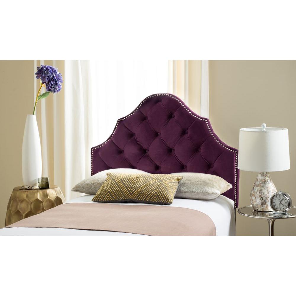 Safavieh Arebelle Aubergine Twin Headboard Mcr4034f T The Home Depot