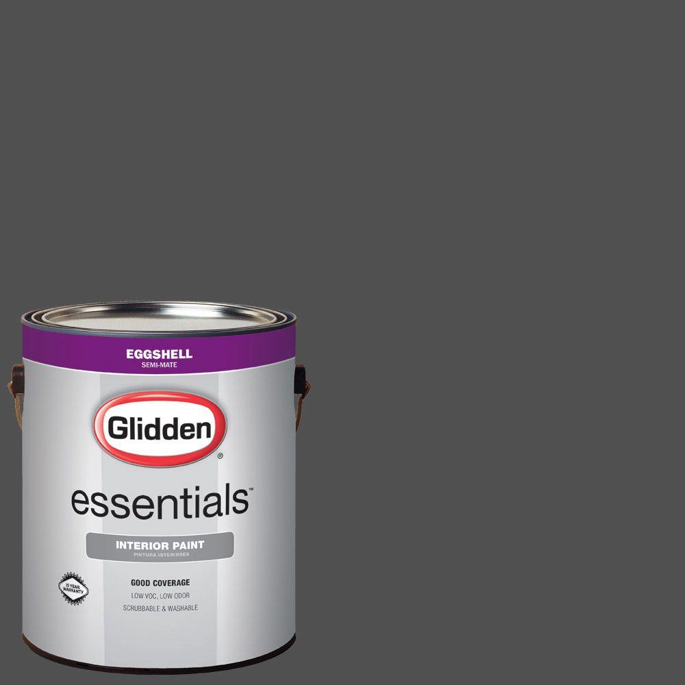 Glidden Essentials 1 gal. HDGCN65U Grey Metal Eggshell Interior Paint