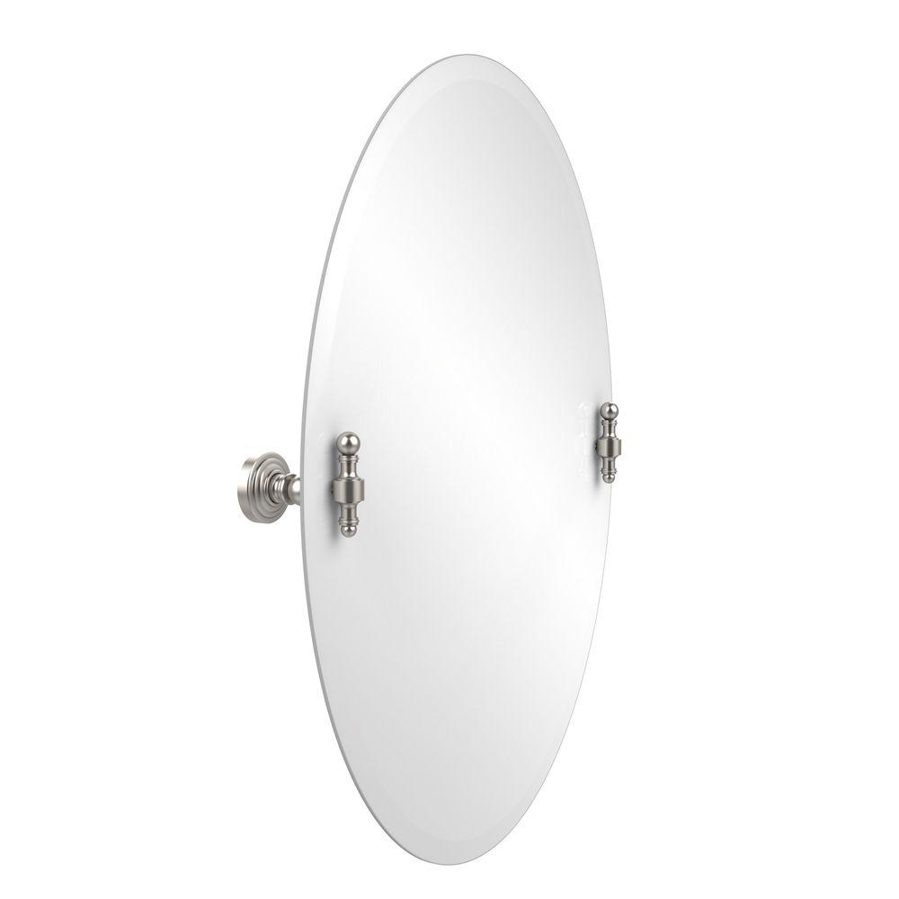 Allied Brass RetroWave Collection 21 in. x 29 in. Frameless Oval Tilt