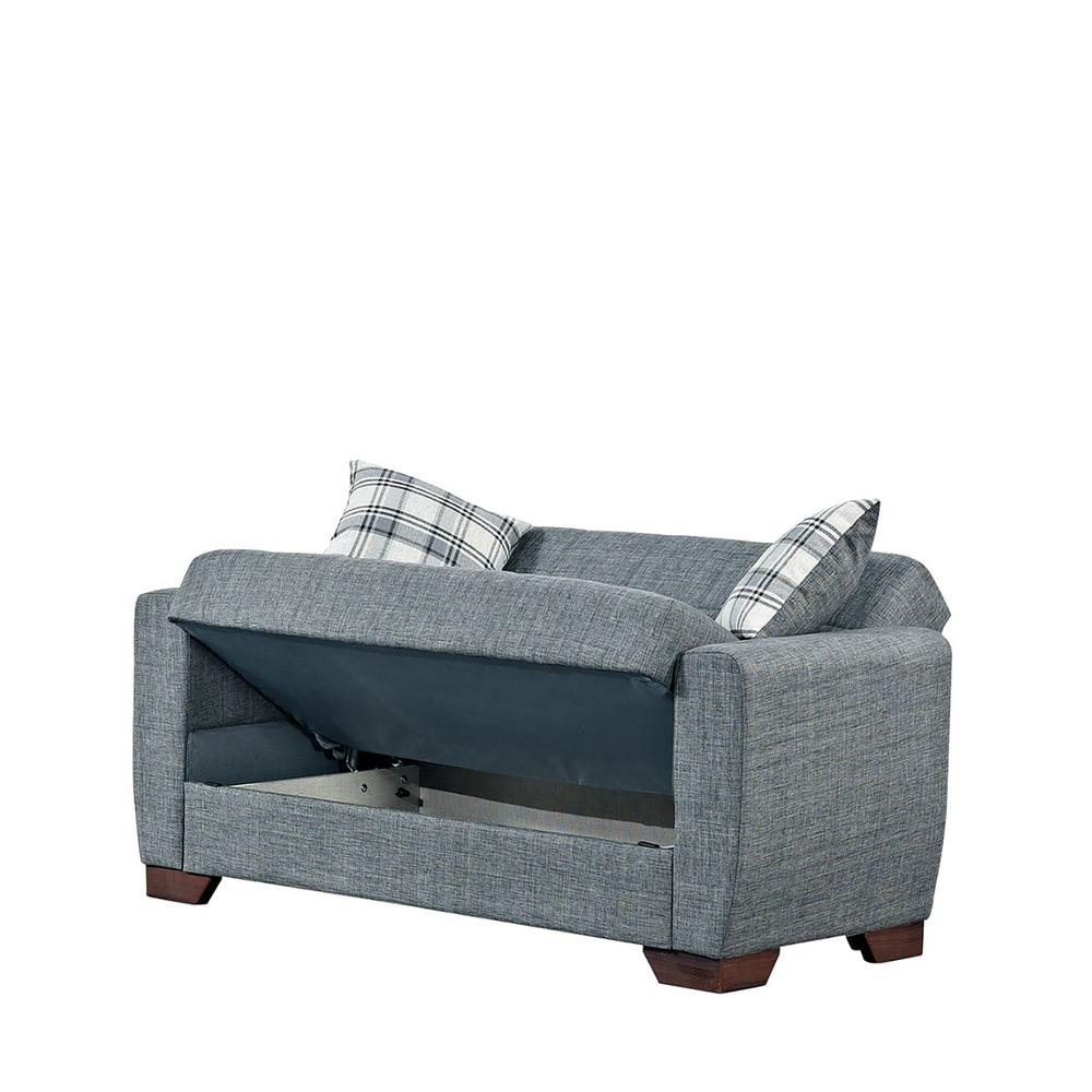 Ottomanson Barato Gray Fabric Upholstery Convertible Love Seat Fabric Upholstery Convertible Love Seat