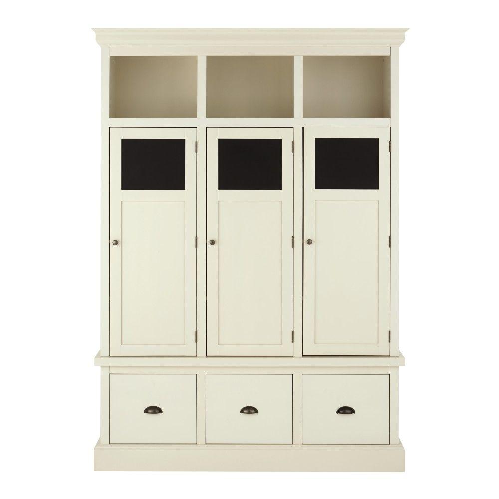 Home Decorators Collection Vernon Wood Storage Locker in Polar White