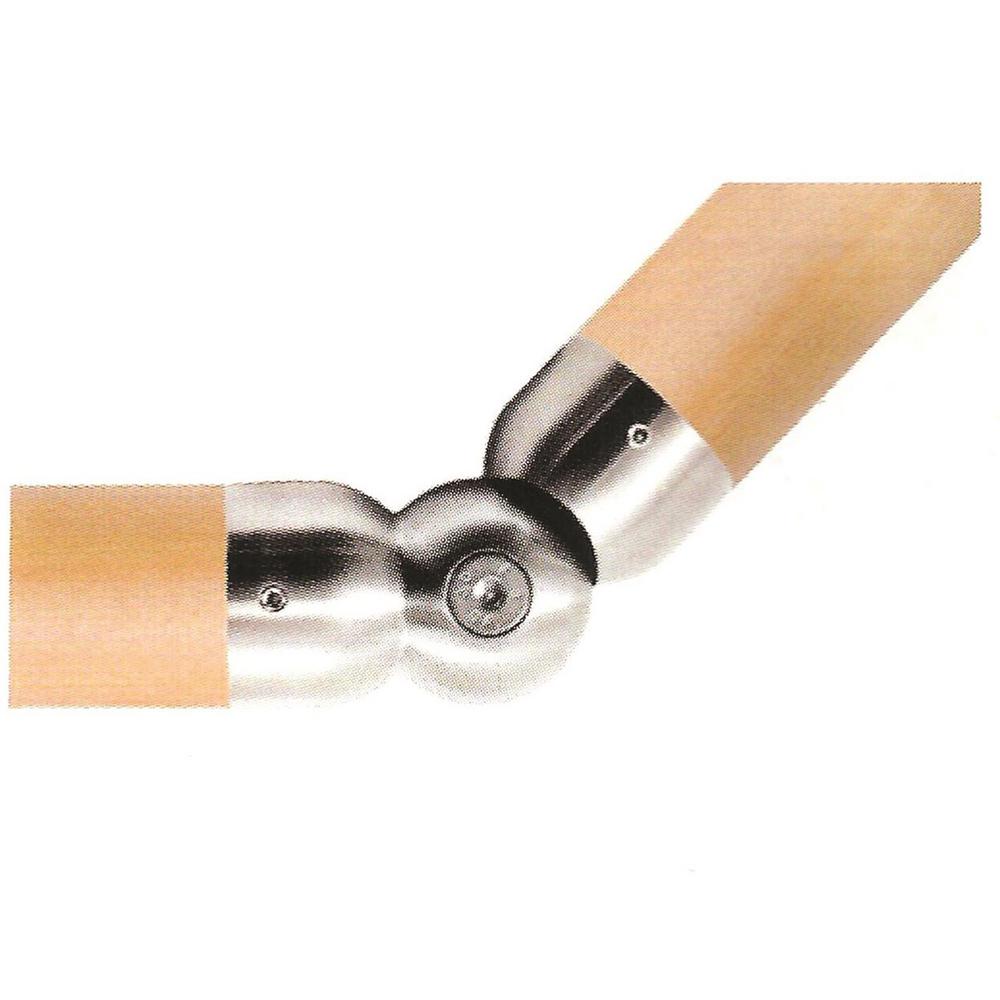 INDITAL Wood Inox Stainless Steel Pivotal Handrail ConnectorE6070