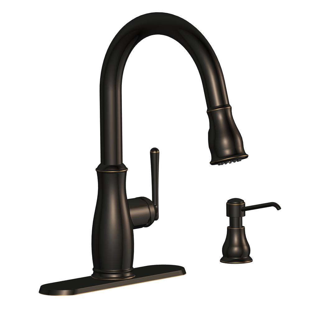 Glacier Bay Kagan Single Handle Pull Down Sprayer Kitchen Faucet