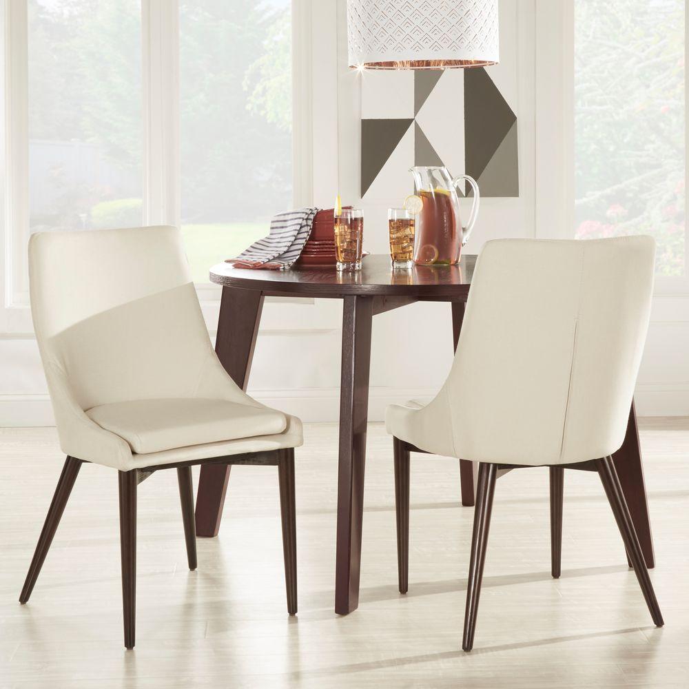 HomeSullivan Nobleton White Linen Dining Chair (Set of 2)-405048SN-WL2PC - The Home Depot