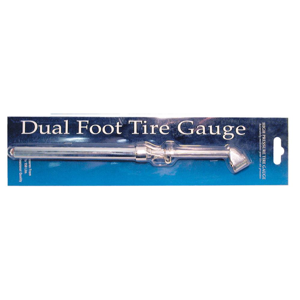 Wheel Masters 8216-6 Short Dual Foot Tire Pressure Gauge 120 lb.