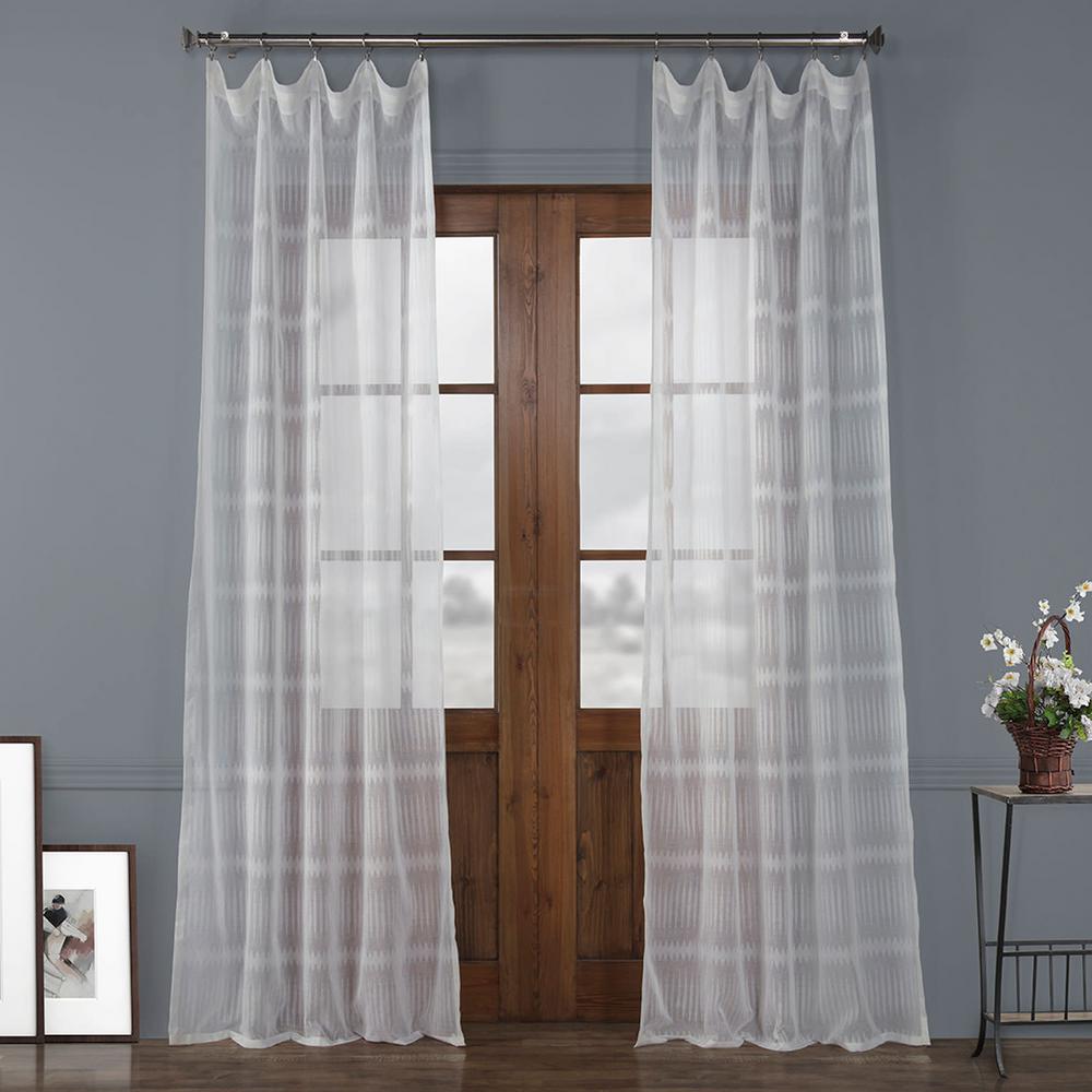 Exclusive Fabrics Furnishings Antares White Patterned Linen