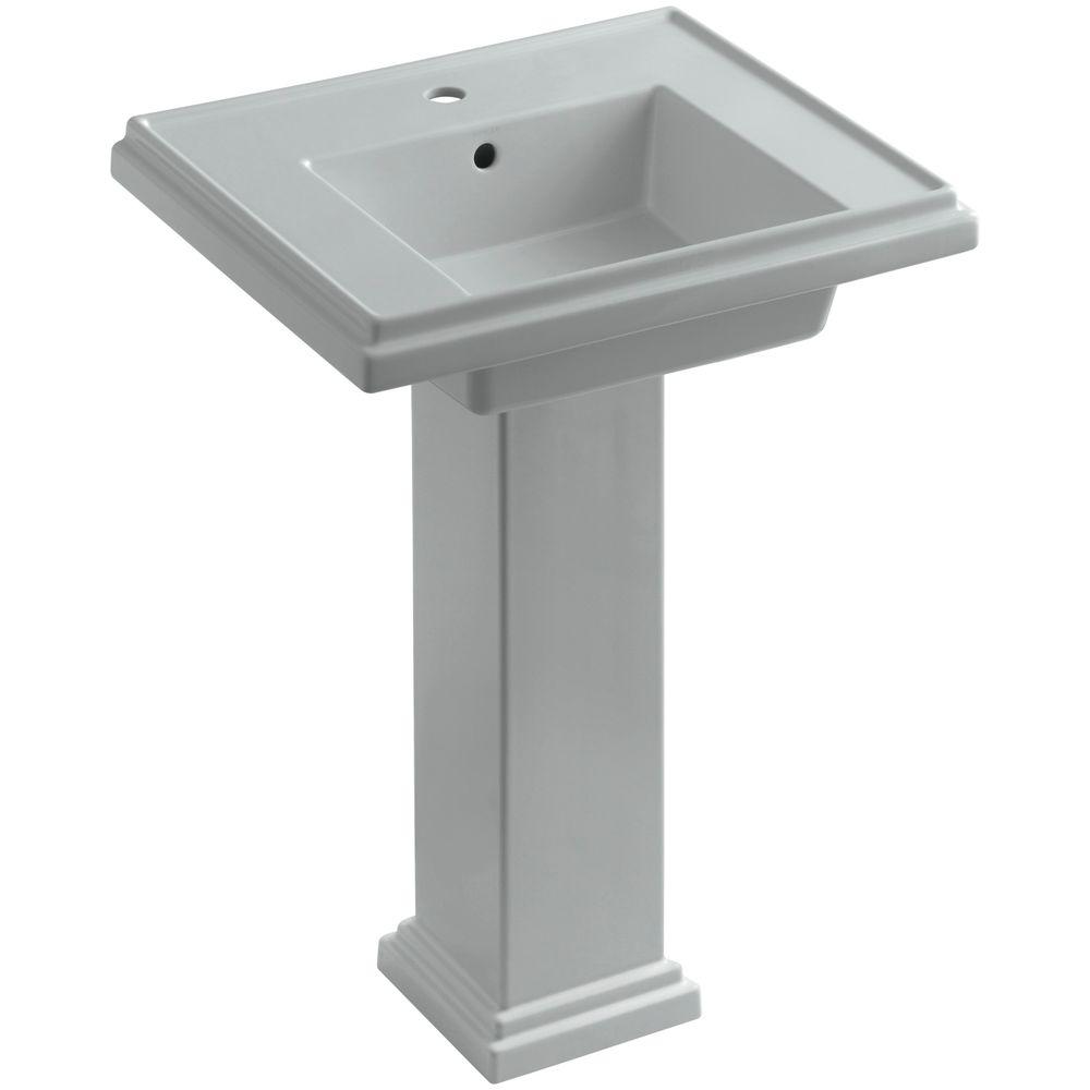 KOHLER Tresham Ceramic Pedestal Combo Bathroom Sink with SingleHole