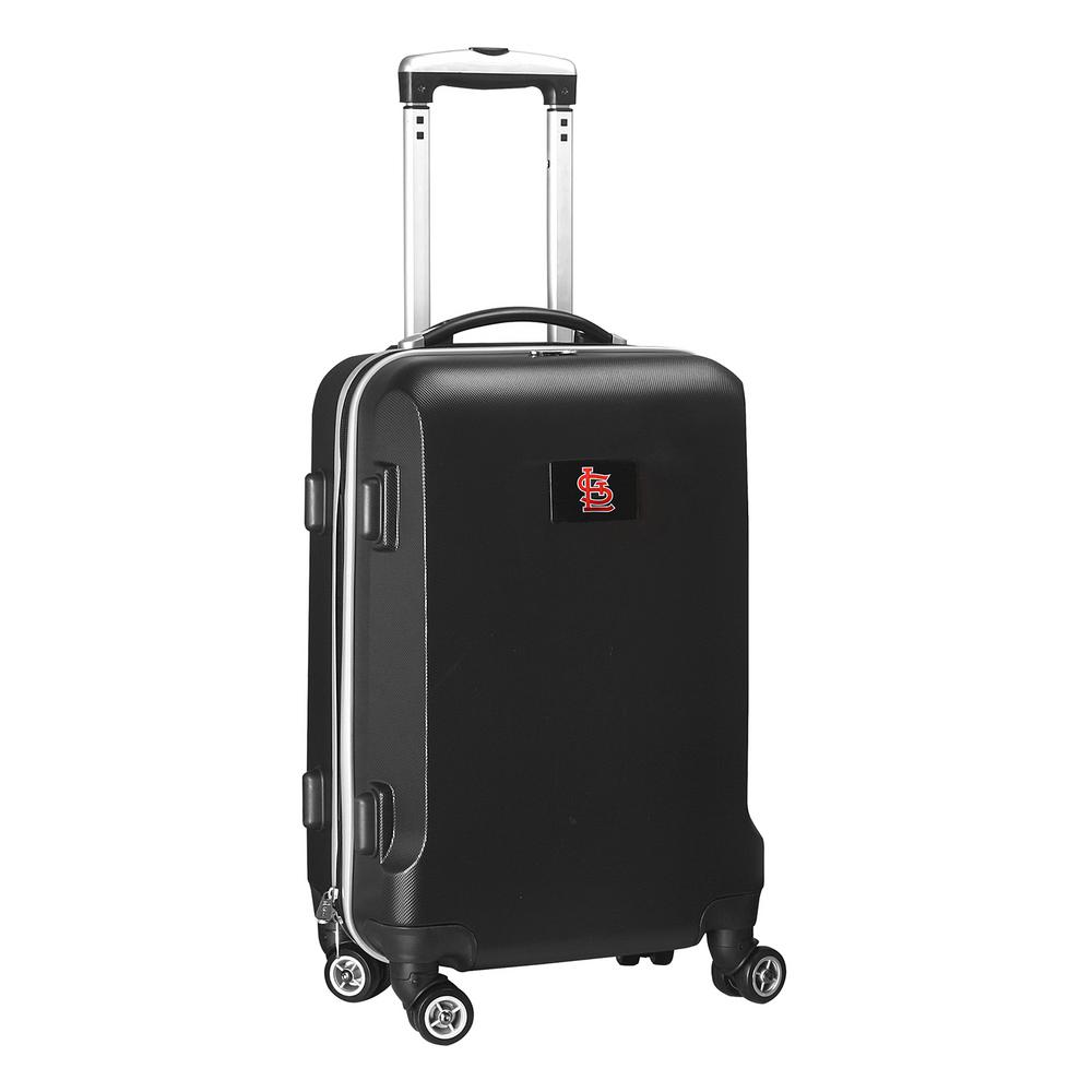 Denco MLB St Louis Cardinals Black 21 in. Carry-On Hardcase Spinner Suitcase