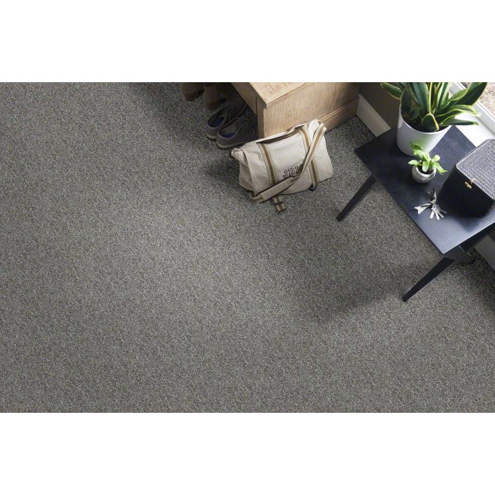 Trafficmaster Willow Color Grey Texture 12 Ft Wide Carpet Hde9491510 The Home Depot