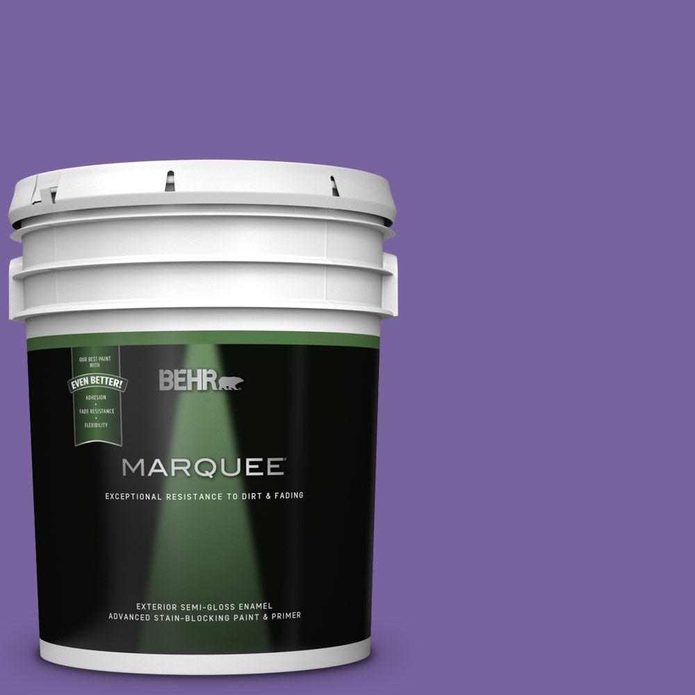 Behr Marquee 5 Gal Ppu16 03 Purple Paradise Semi Gloss Enamel Ppu16 03 Purple Paradise Semi Gloss Enamel Exterior Paint And Primer In One