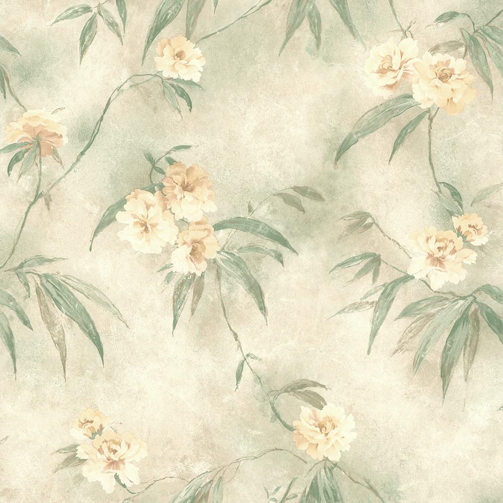 Mirage Empress Green Floral Trail Wallpaper-991-68205 - The Home Depot