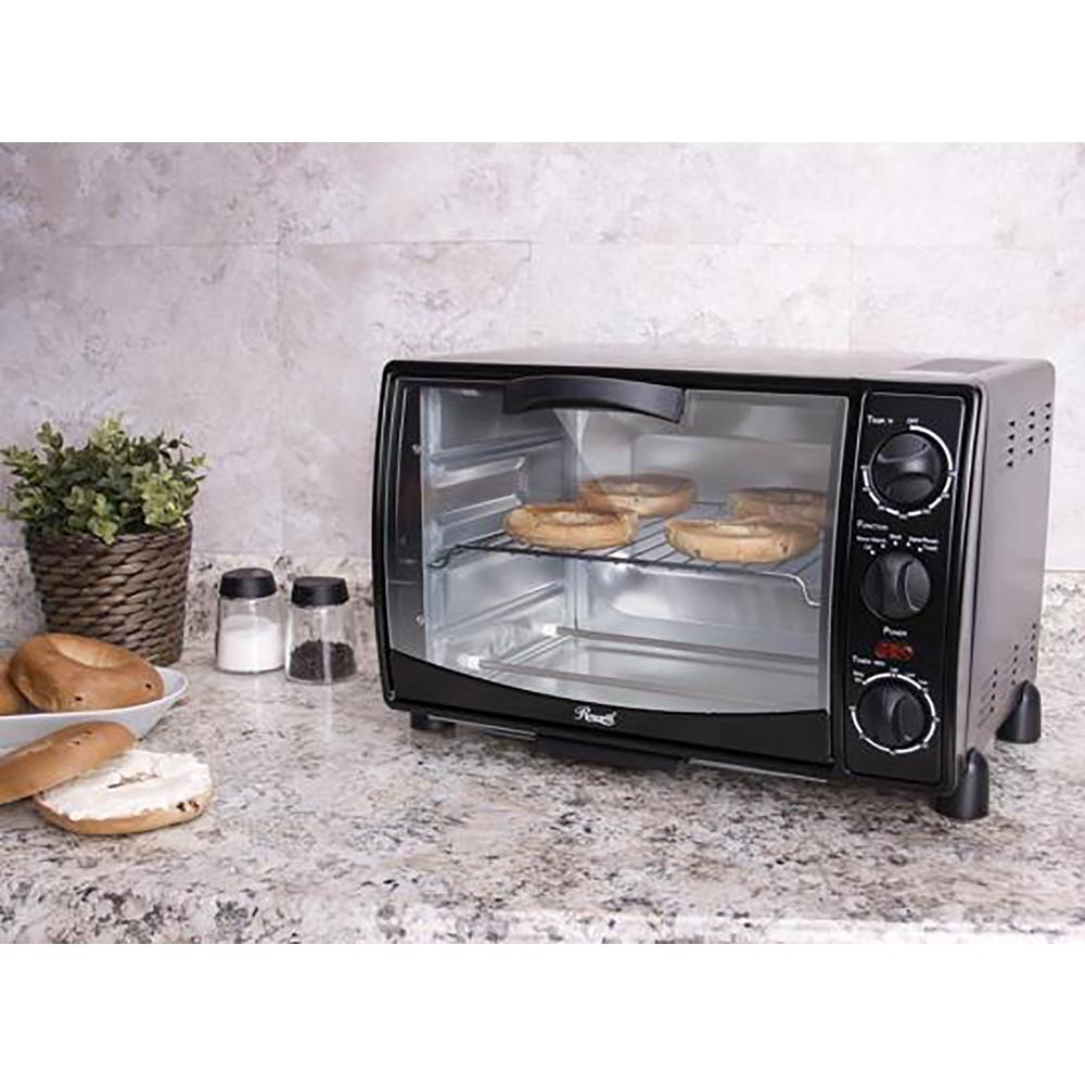 Rosewill 1500 W 6Slice Black Toaster Oven with Temperature Control RHTO13001 The Home Depot