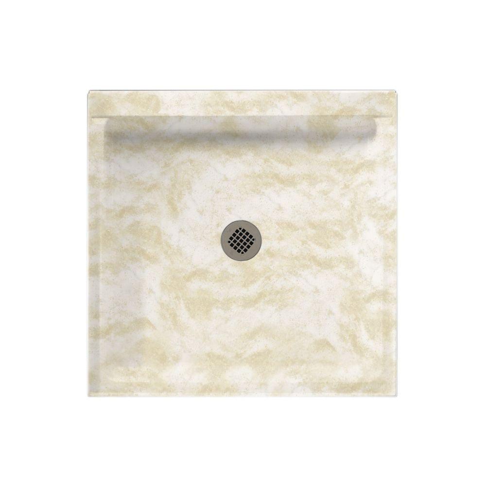 Swanstone 32 in. x 32 in. Single Threshold Shower Floor in Cloud White
