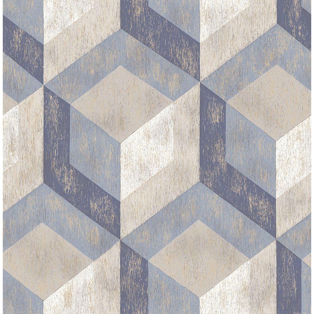 Brewster Blue Rustic Wood Tile Geometric Wallpaper Sample 2701 Brewster Blue Rustic Wood Tile Geometric Wallpaper Sample 2701 22311sam The Home Depot