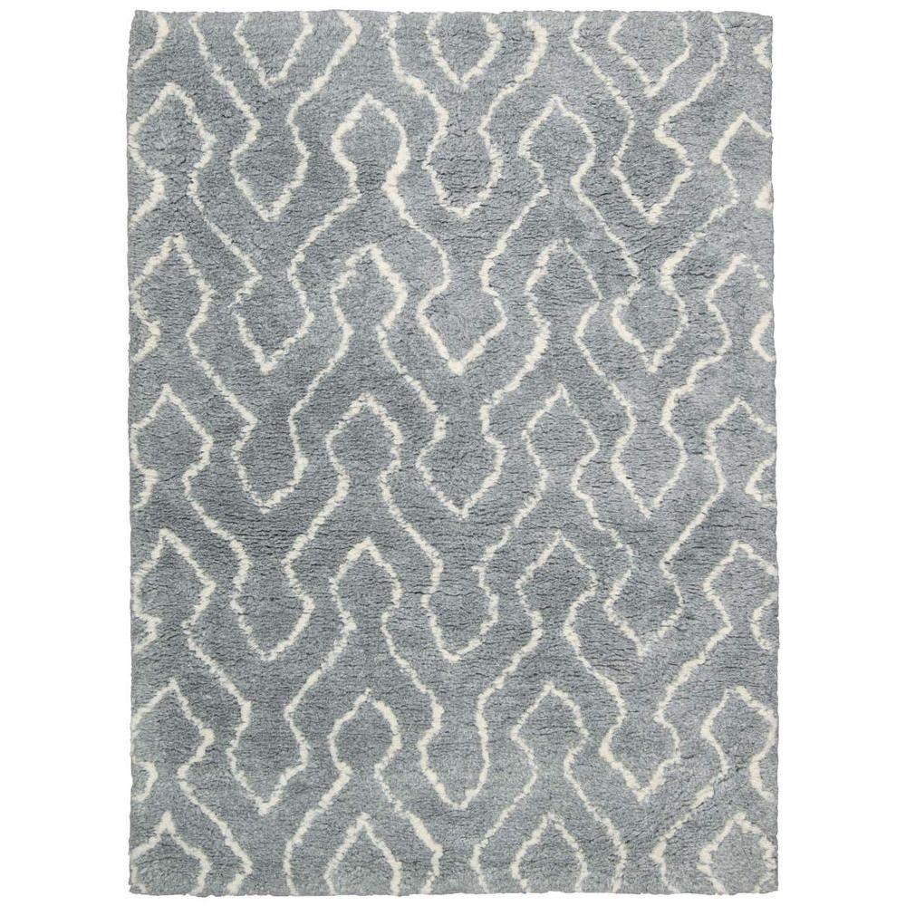 Nourison Galway Slate/Ivory 7 ft. 6 in. x 9 ft. 6 in. Area Rug-225344 ...