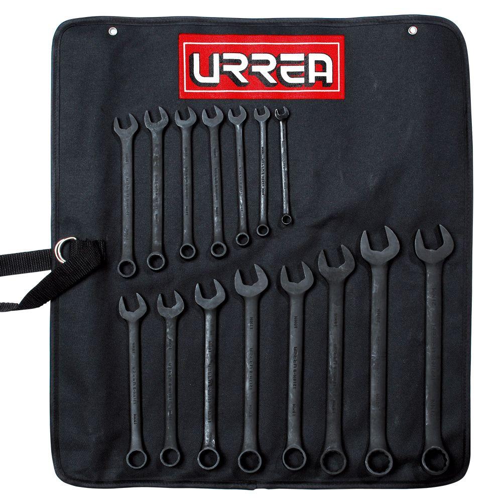 URREA 12-Point Combination Black Finish Wrench Set (15-Piece) by URREA