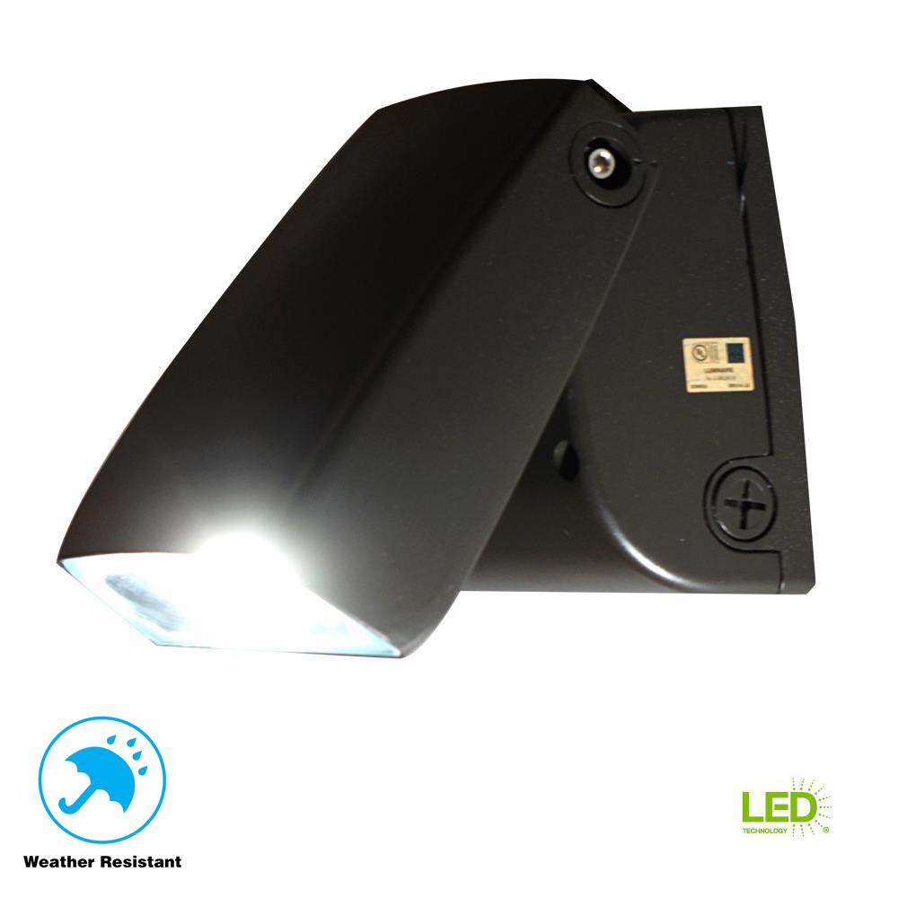 Hawkeye 26Watt Bronze Outdoor Integrated LED Wall Pack Light with