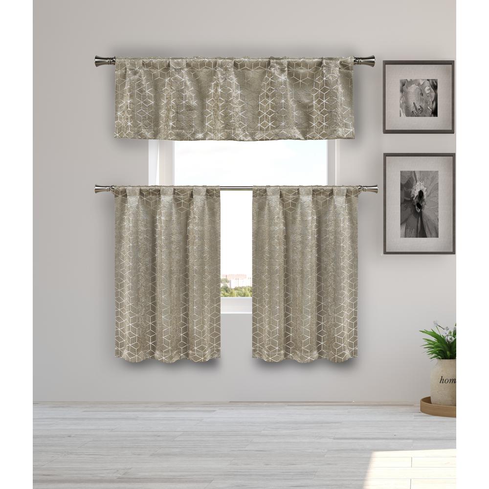 Duck River Essie Kitchen Valance In Tiers Mouse 15 In W X 58 In