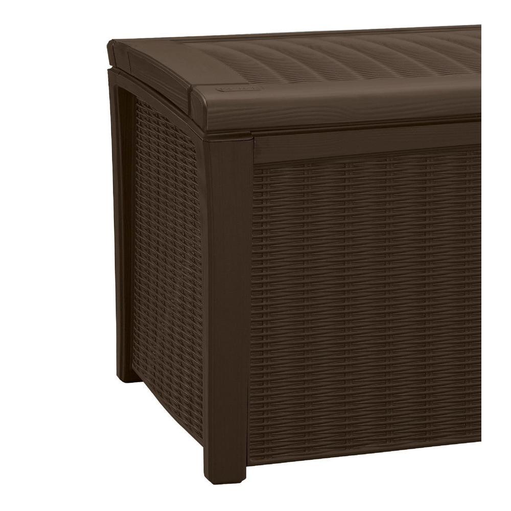 Keter Borneo 110 Gal Deck Box In Brown 211359 The Home Depot