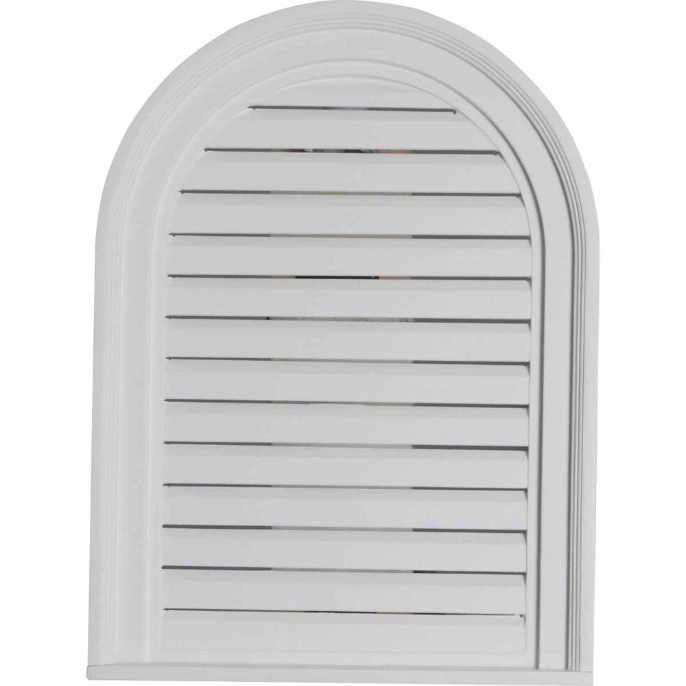 Ekena Millwork 2 in. x 18 in. x 24 in. Functional Cathedral Louver ...