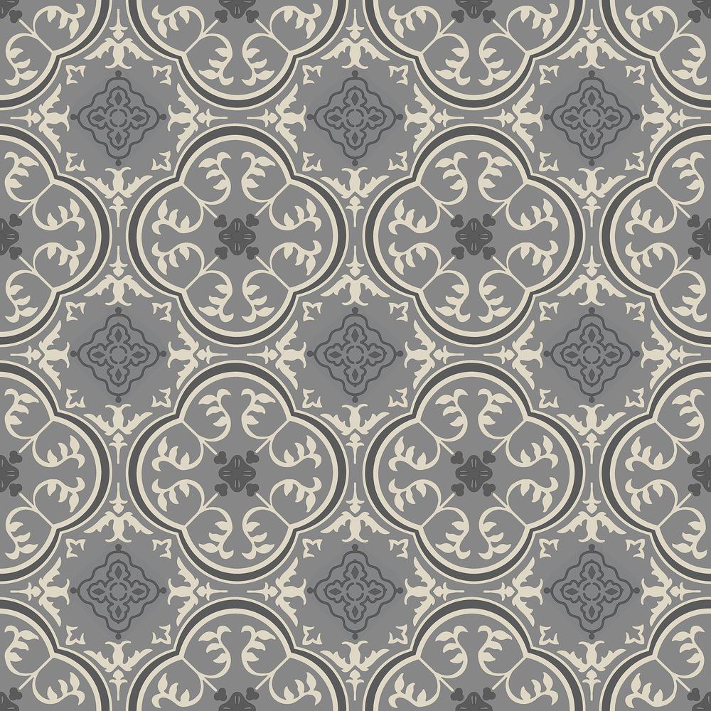 IVC Soho Grey Decorative Residential/Light Commercial Vinyl Sheet Flooring 13.2ft. Wide x Cut to ...