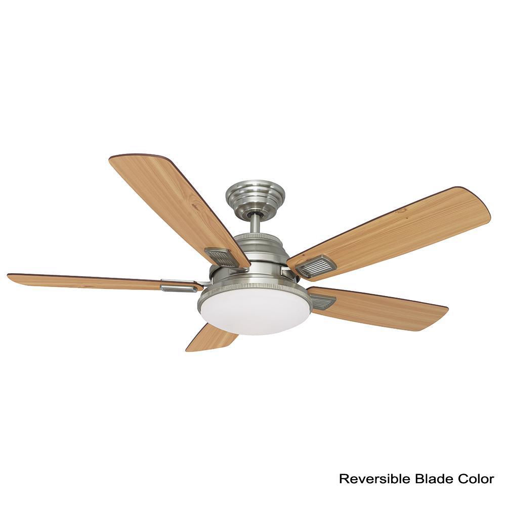 Hampton Bay Flowe 52 In Home Garden Brushed Nickel Ceiling Fan 5