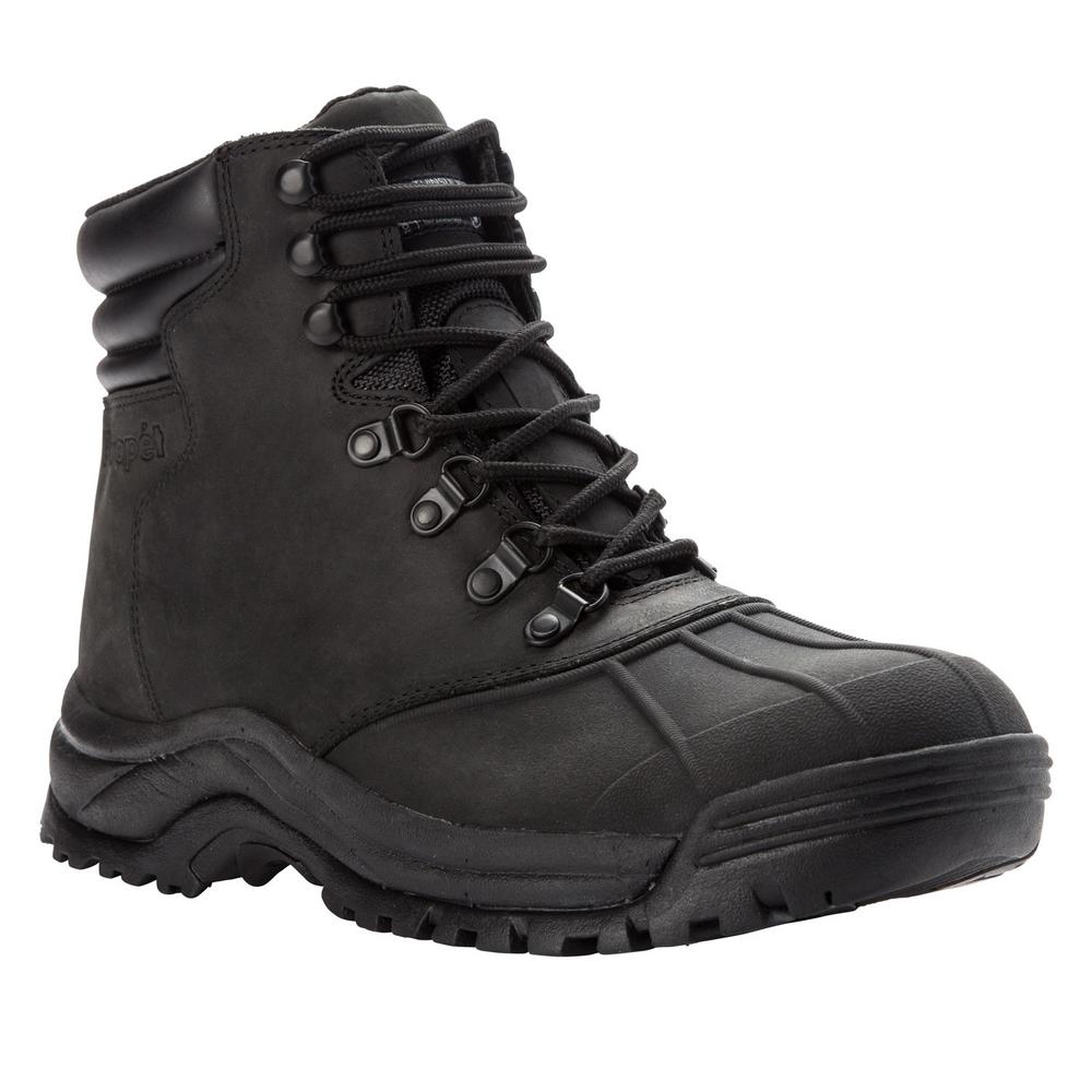 mens black leather waterproof boots