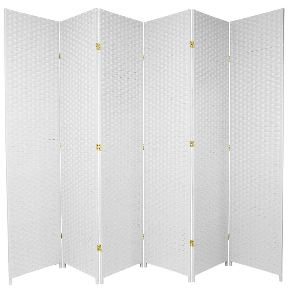 7 ft. White 6-Panel Room Divider-SS7FIBER-WHT-6P - The Home Depot