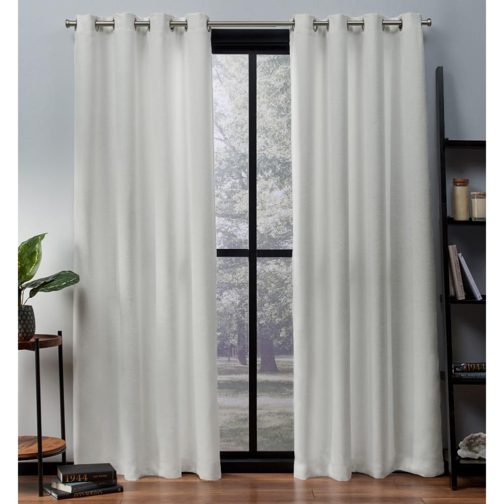 Oxford Vanilla Textured Sateen Thermal Grommet Top Window Curtain