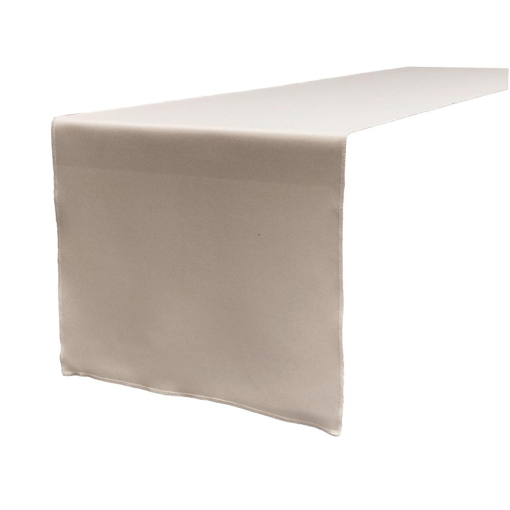 La Linen 14 In X 108 Light Gray Polyester Poplin Table Runner Light Gray Polyester Poplin Table Runner