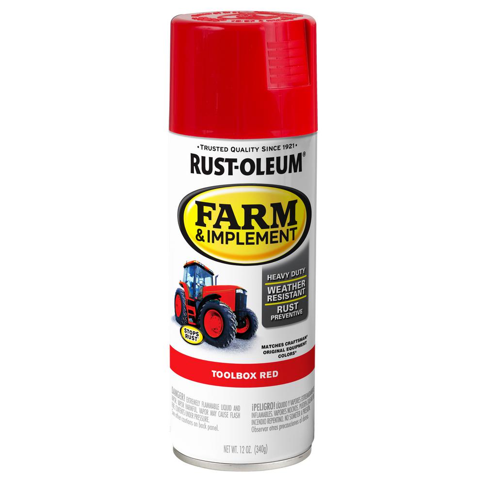 Rust-Oleum 12 oz. Farm & Implement Toolbox Red Enamel Spray Paint (6