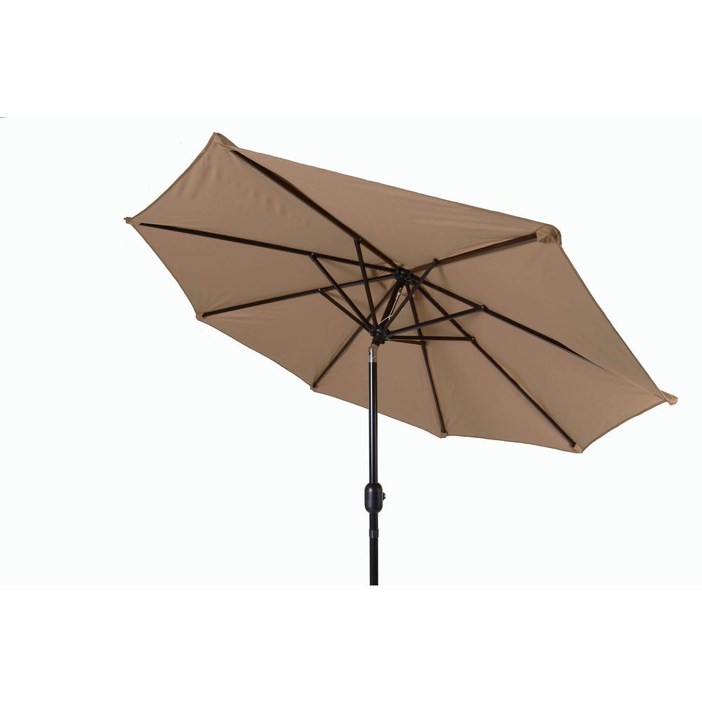 Trademark Innovations 8 Ft Tilt Crank Patio Umbrella In Tan