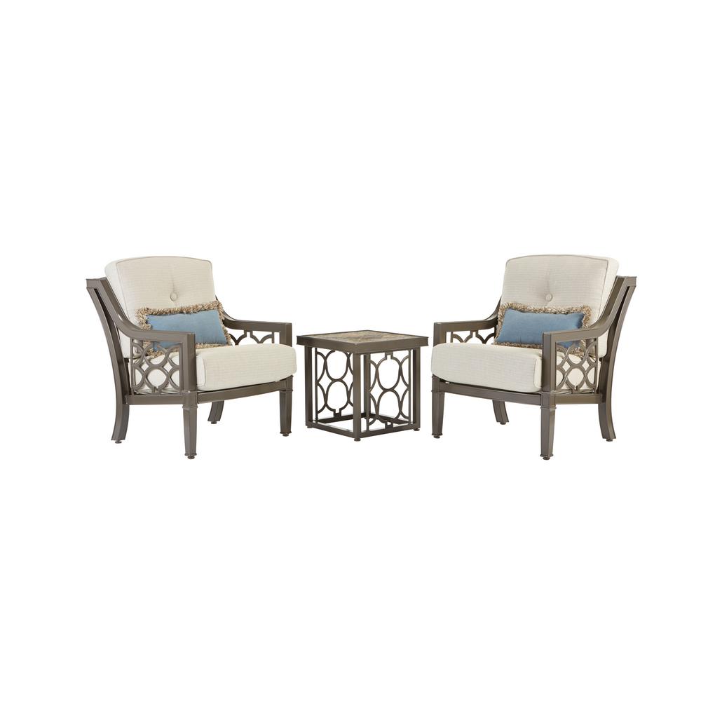 Home Decorators Collection Richmond Hill 3 Piece Patio Chat Set With Hybrid Smoke Cushions 181 935 3cs Lc The Home Depot