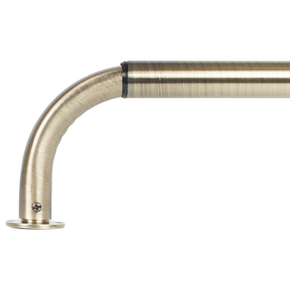 Urbanest Wraparound 96 In 144 Adjule 1 Dia Single Wraparound 96 In 144 Adjule 1 Dia Single Curtain Rod Antique Brass